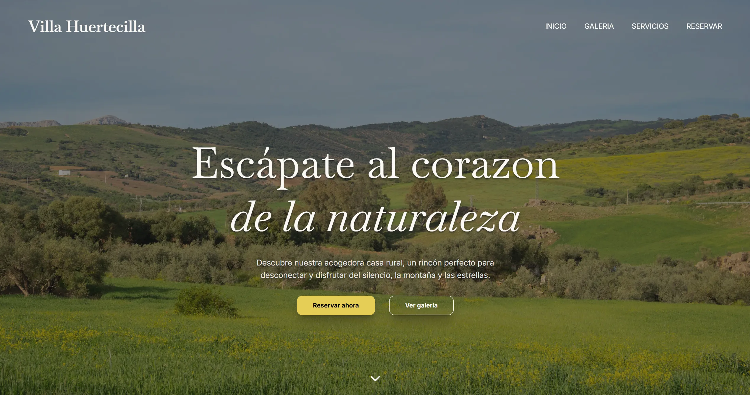Captura del sitio Villa Huertecilla